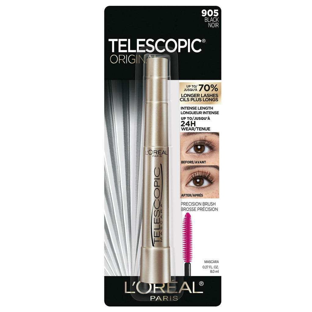L'Oreal Paris Telescopic Original Washable Intense Lengthening Mascara, Black, 0.27 fl. oz.