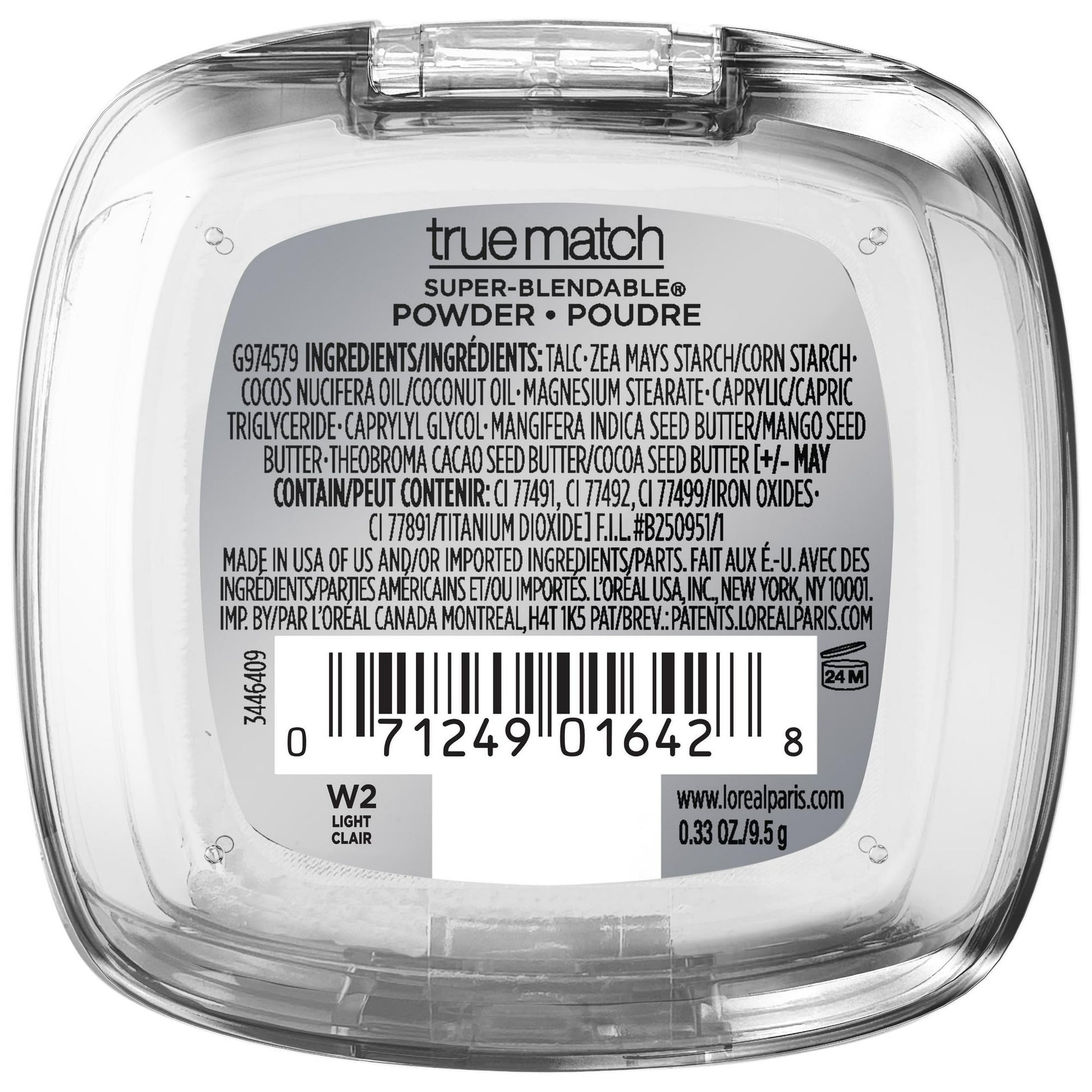L'Oreal Paris True Match Super Blendable Oil Free Makeup Powder, Light Ivory, 0.33 oz W2