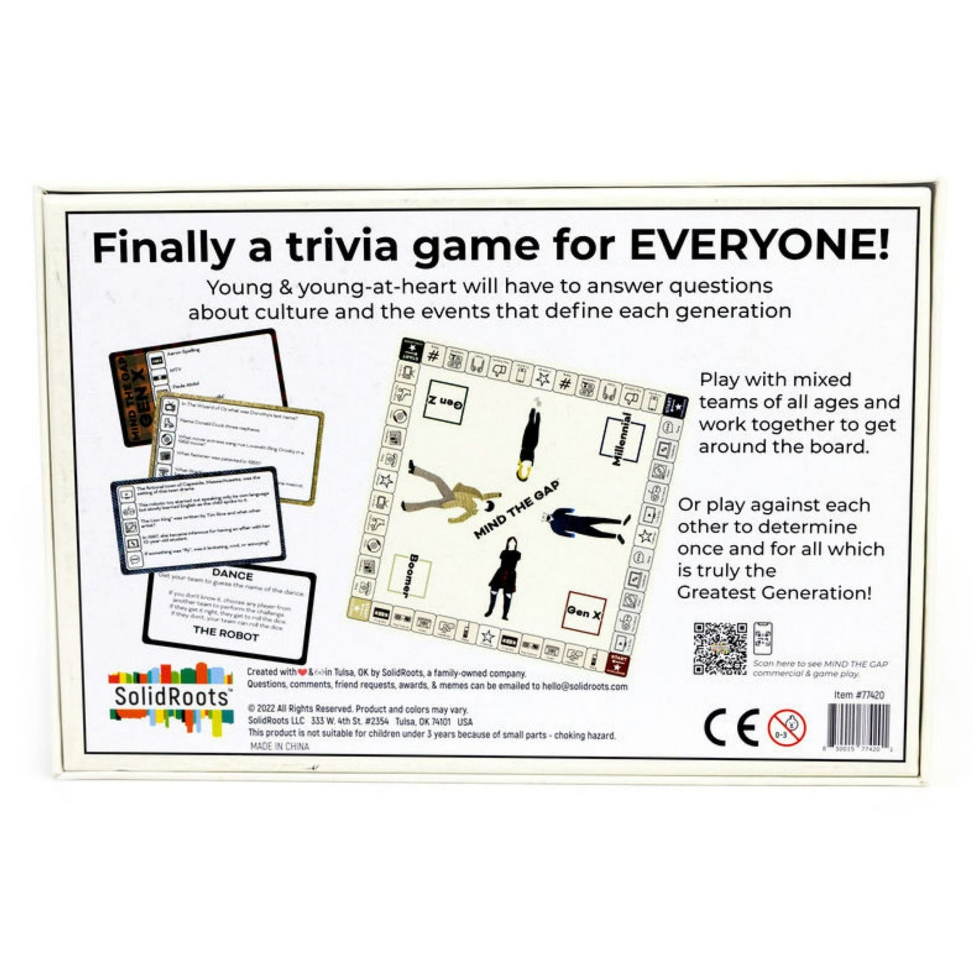 Spin Master Games, Solid Roots Mind the Gap, Trivia Game for the Generations, for Ages 10 and up