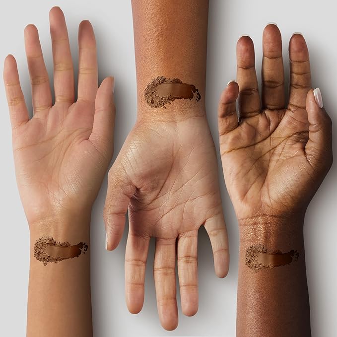 Black Radiance Pressed Powder, Pigment-Rich Matte Finish for Dark Skin Tones, Oil-Absorbing Compact with Mirror & Sponge - Café