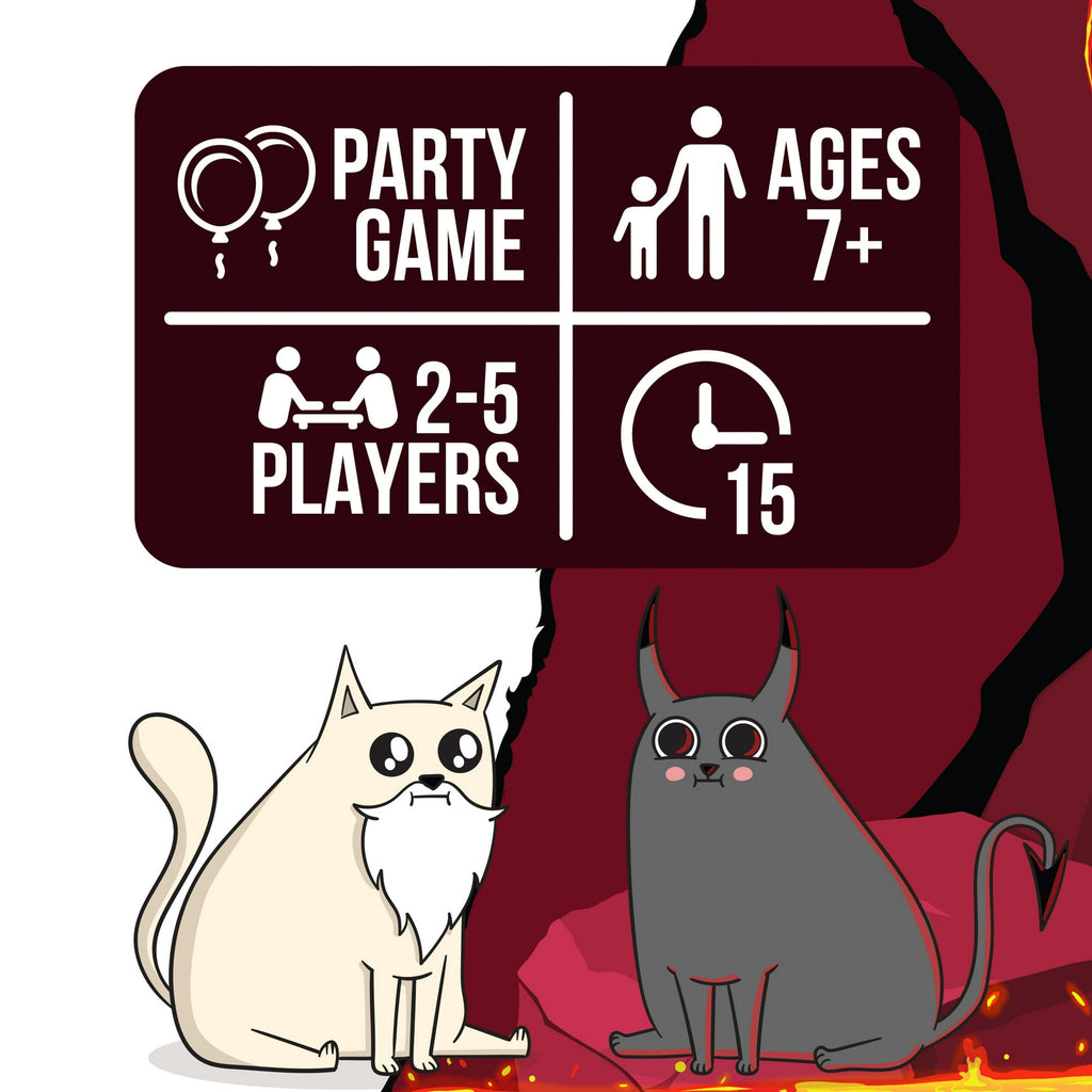 Exploding Kittens: Good vs. Evil Card Game, 15 minutes, Ages 7 and up, 2-5 Players