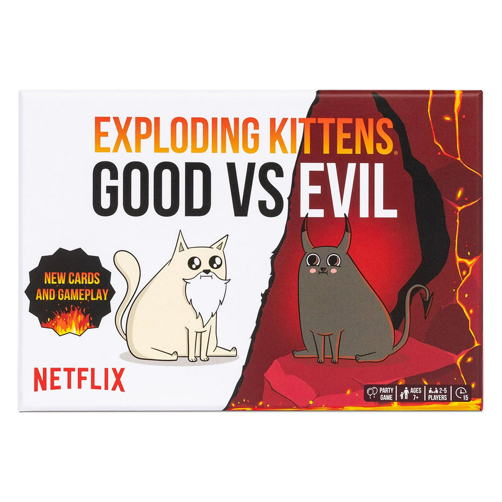 Exploding Kittens: Good vs. Evil Card Game, 15 minutes, Ages 7 and up, 2-5 Players