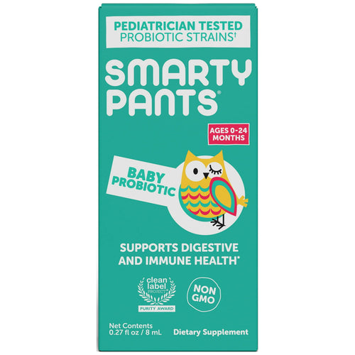 Smartypants Baby Probiotic Drops, 0-24 Months, Unflavored, 0.27 fl oz (8 ml), SmartyPants