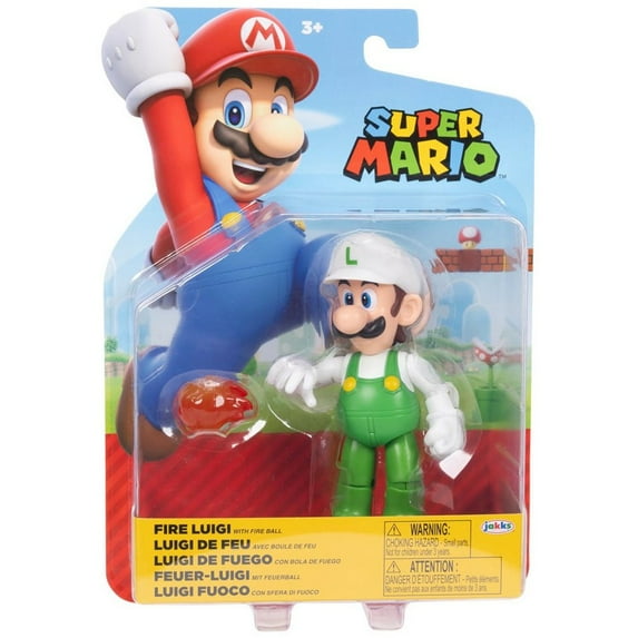 World of Nintendo Wave 41 Fire Luigi Action Figure (with Fire Accessory)