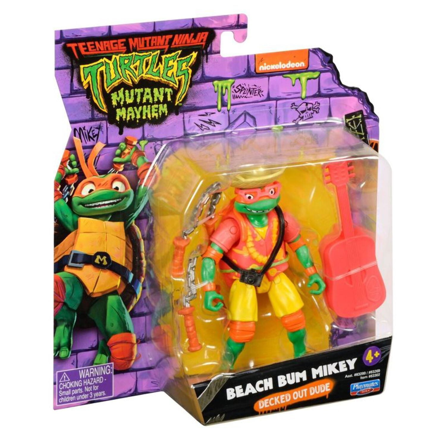 Teenage Mutant Ninja Turtles Mutant Mayhem Figure - Beach Bum Michelangelo by Playmates Toys