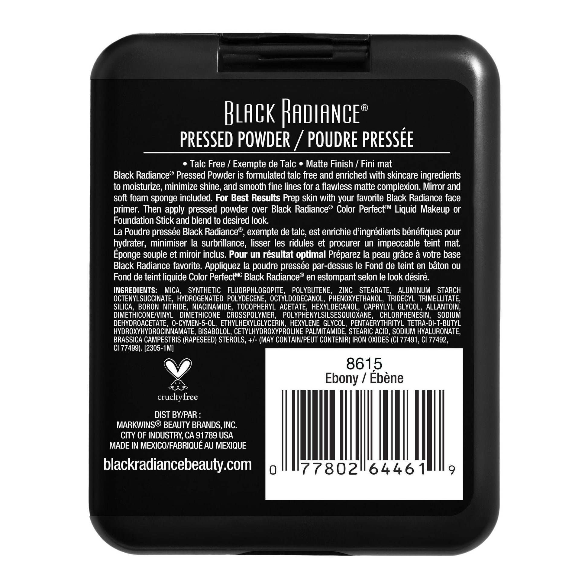 Black Radiance Pressed Powder - Makeup Finishing Powder - Ebony (Deep)
