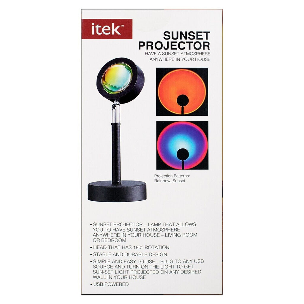 Itek Sunset Projector Lamp Rainbow Projector Lamp USB Table Light LED