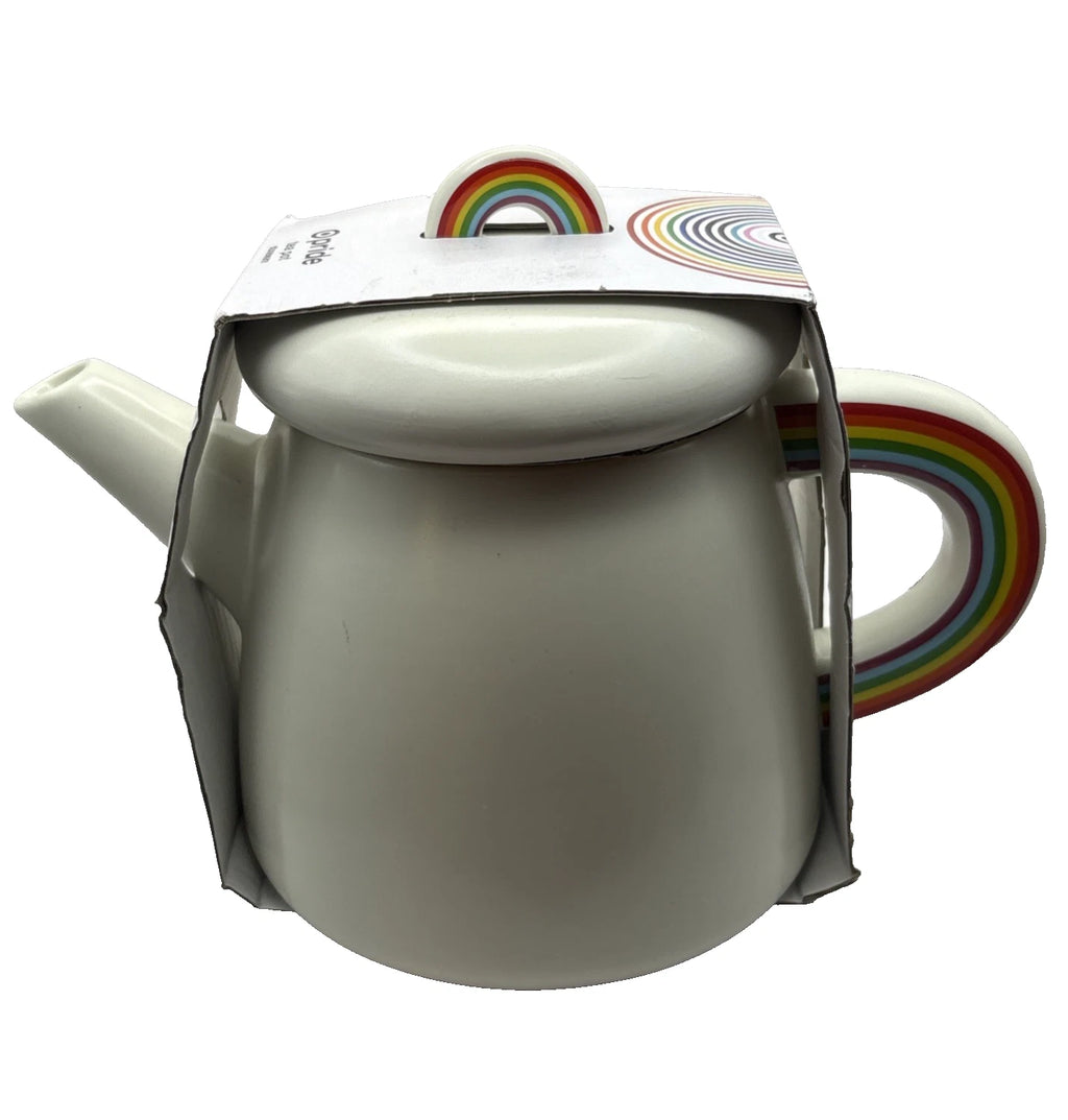 Target Pride 2025 Spill the Tea Rainbow Teapot 35oz Ceramic Stoneware New